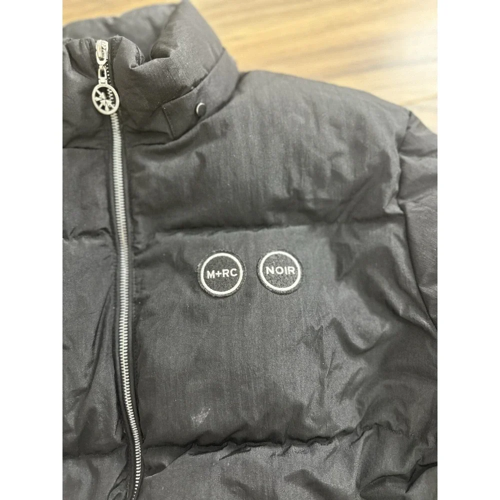 M+RC Noir Men's Black Puffer Coat Until We Meet Again‎ Marche Noir Ltd Project